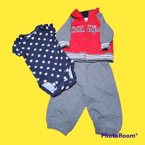 Boy's Carter's 3PC All Star Champs Size 3M {D55} - Picture 1 of 2